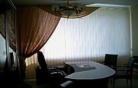 Вертикальные жалюзи и тюль в кабинет